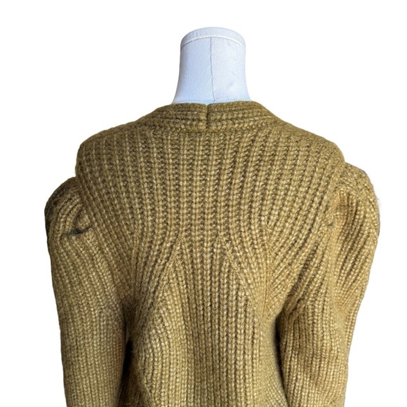 Ulla Johnson - Greta Alpaca Wool Knit Cardigan Olive Tapenade Sz M - Picture 8 of 11